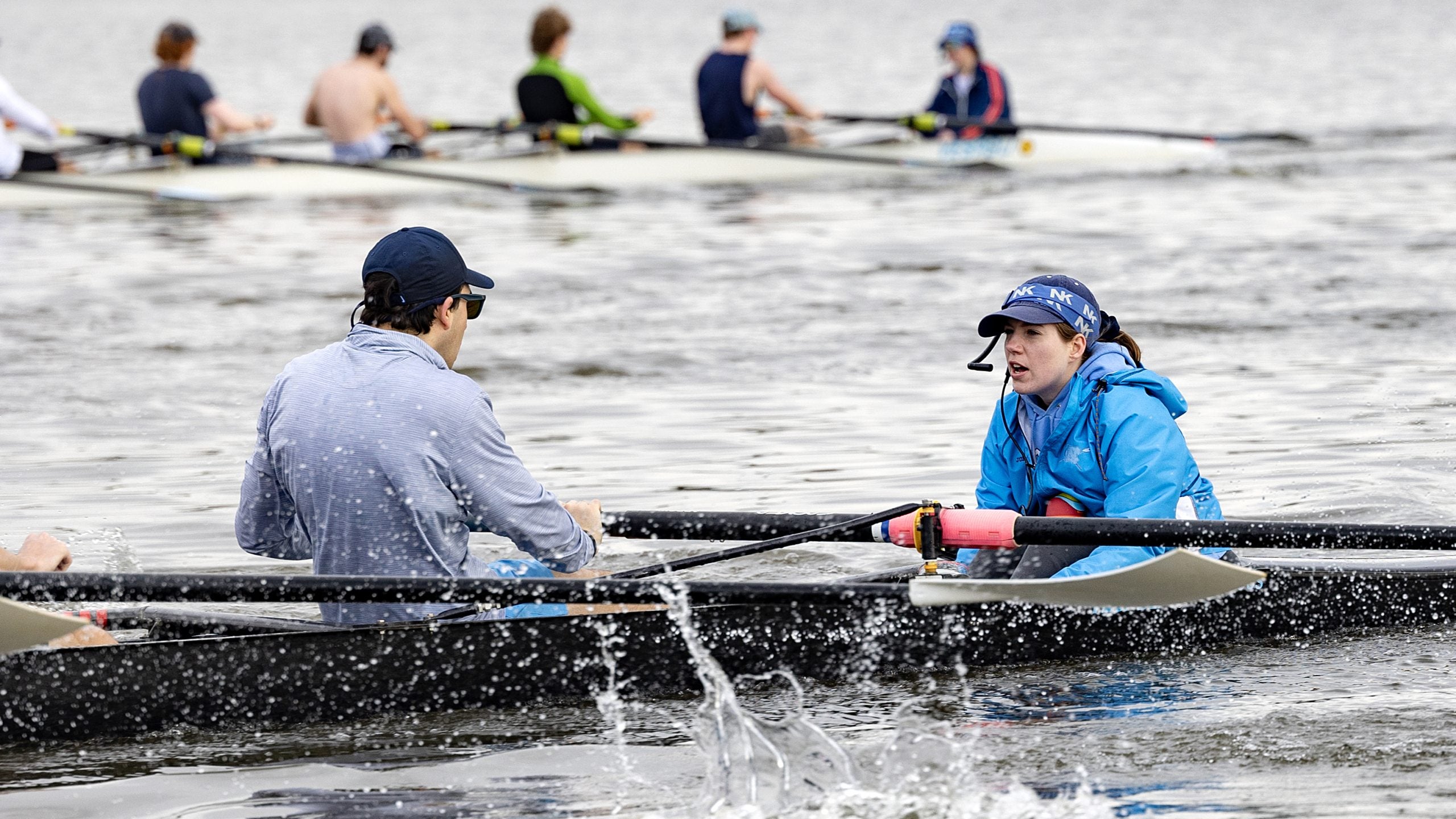 Karen Jordan inside of canoe.