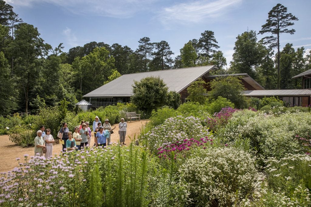 Group of people at the North Carolina Botanical Garden.