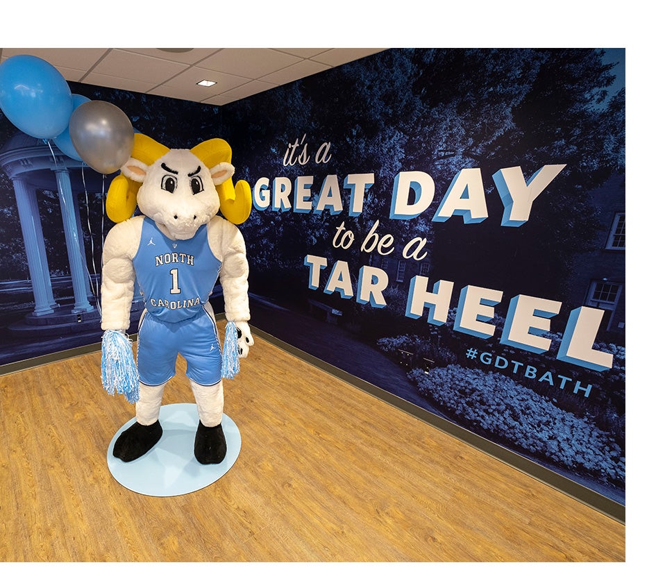 A mannequin of Rameses in Visitors Center.