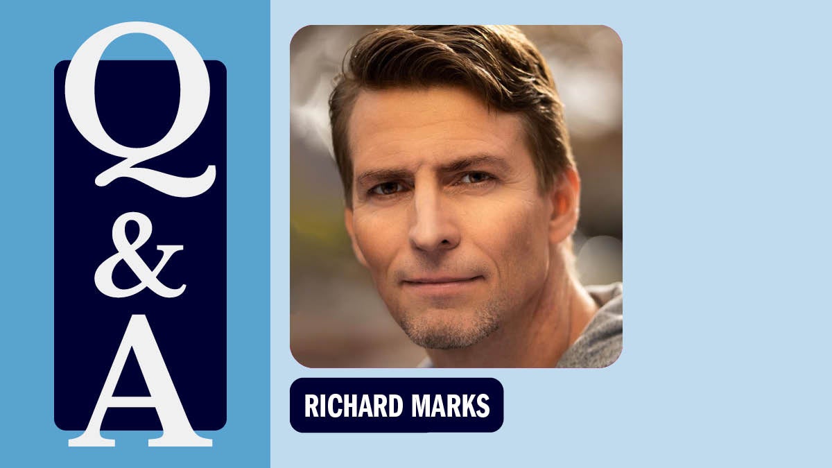 Richard Marks head shot surrounded by text that reads 