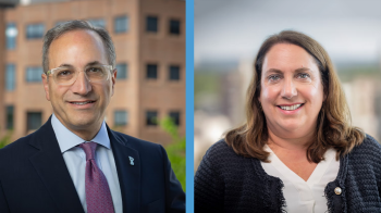 A collage of two headshots with Robert L. Ferris, M.D., Ph. D and Samantha Meltzer-Brody, M.D., M.P.H.