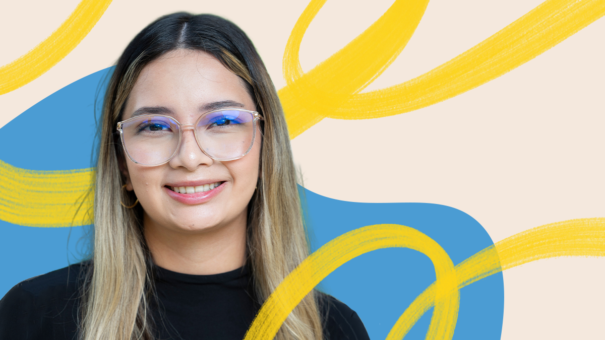 A graphic treatment of Paloma Garcia-Serrano headshot.